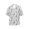 Skeleton Music Player Print Design LKS303 Women's Hawaiian Shirt