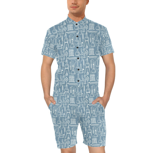 Chemical Pattern Print Design 05 Men's Romper