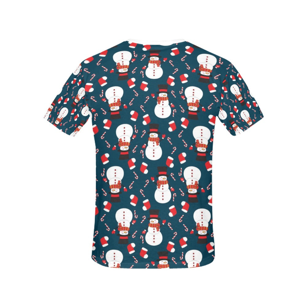 Snowman Print Design LKS301 Women's  T-shirt