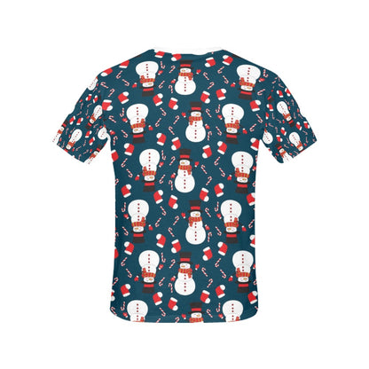 Snowman Print Design LKS301 Women's  T-shirt