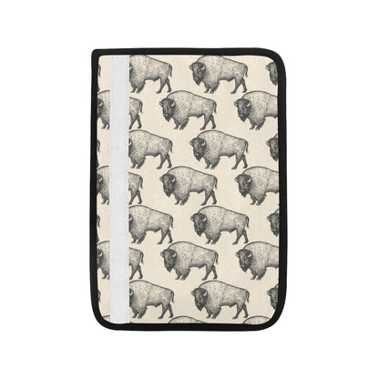Bison Pattern Print Design 02 Car Seat Belt Cover