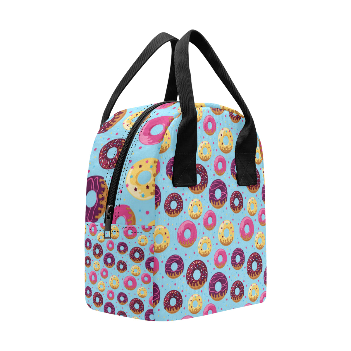Donut Pattern Print Design DN07 Insulated Lunch Bag