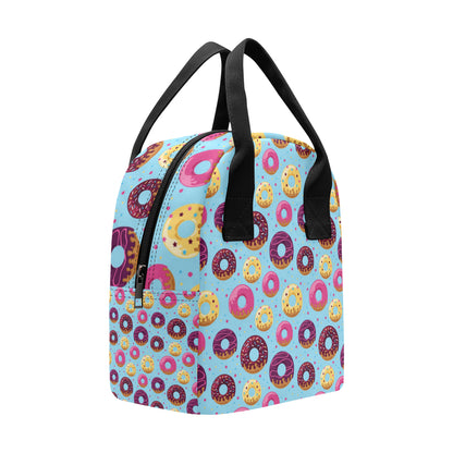 Donut Pattern Print Design DN07 Insulated Lunch Bag