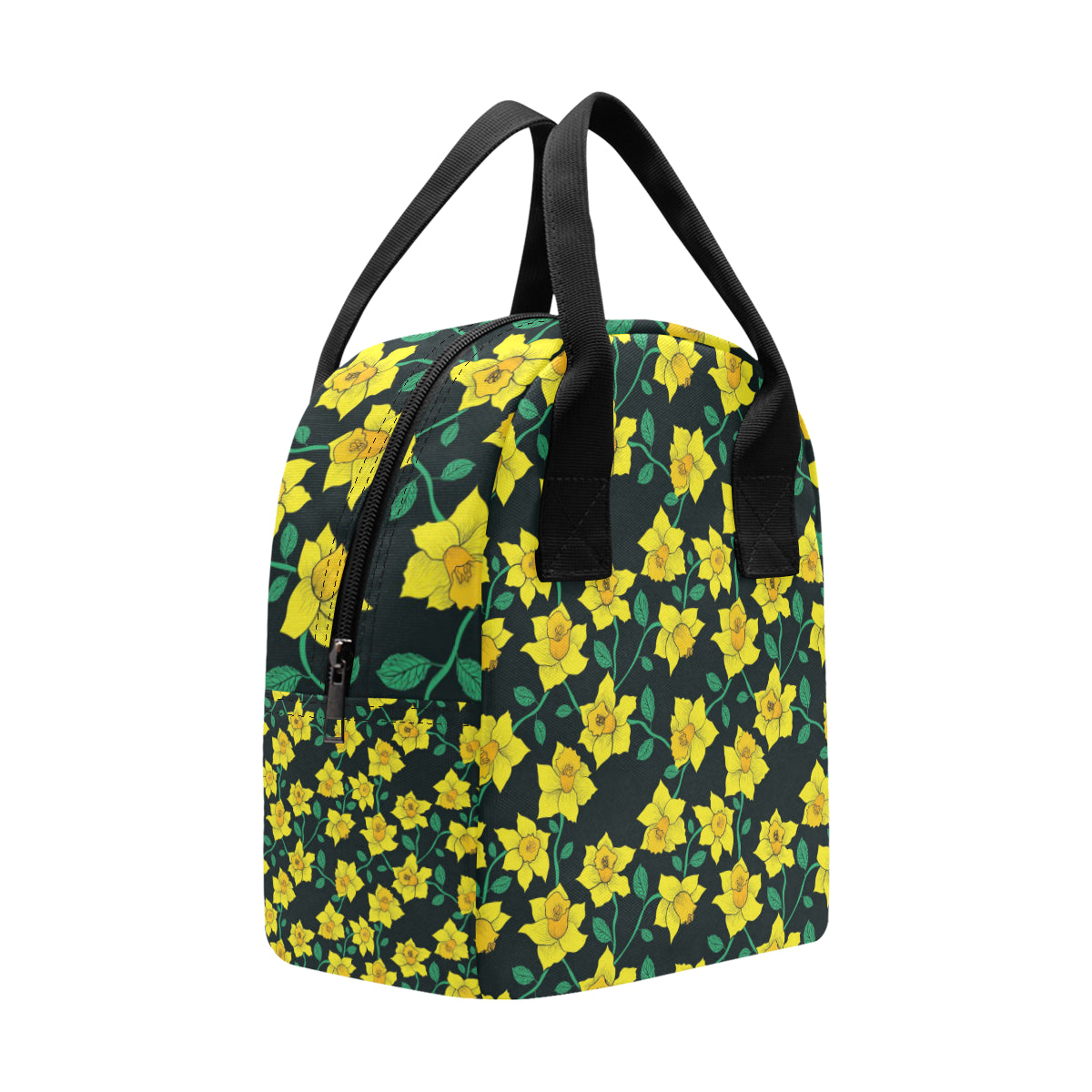 Daffodils Pattern Print Design DF03 Insulated Lunch Bag