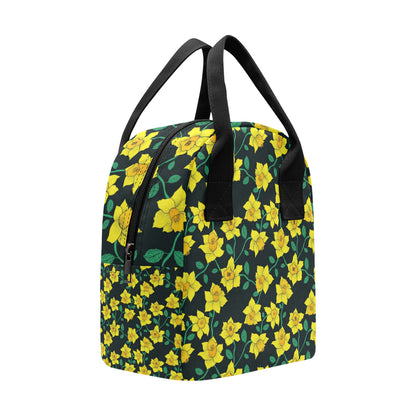 Daffodils Pattern Print Design DF03 Insulated Lunch Bag