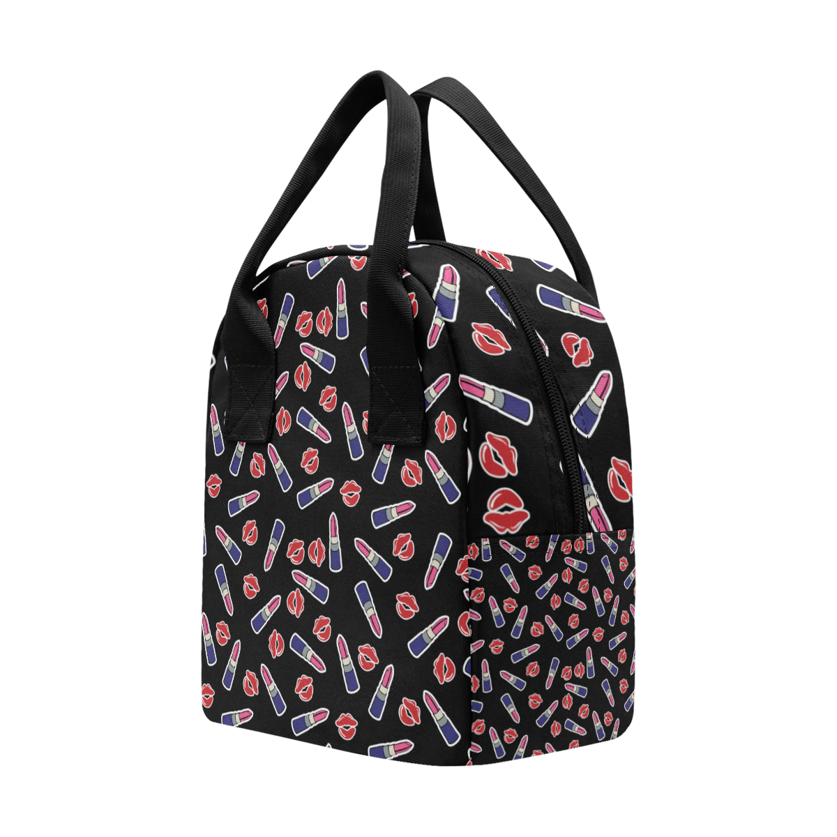 Lipstick Pattern Print Design LT01 Insulated Lunch Bag