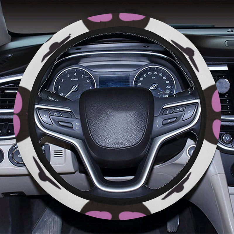 Alien Pattern Print Design 06 Steering Wheel Cover with Elastic Edge