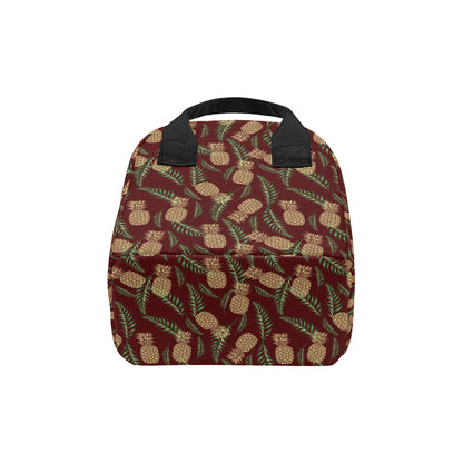 Pineapple Pattern Print Design PP013 Insulated Lunch Bag