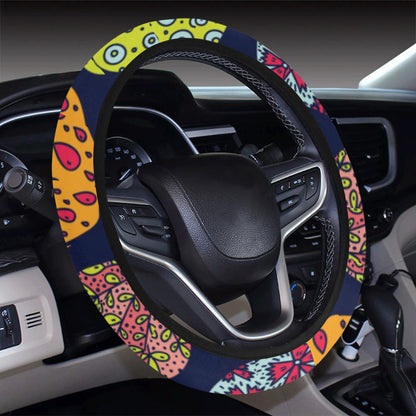 Apple Pattern Print Design AP05 Steering Wheel Cover with Elastic Edge