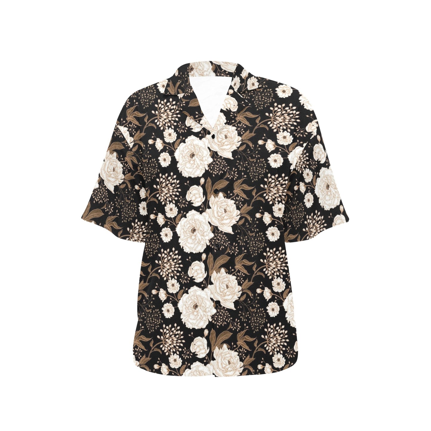 Peony Pattern Print Design A02 Women's Hawaiian Shirt