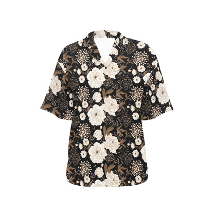 Peony Pattern Print Design A02 Women's Hawaiian Shirt