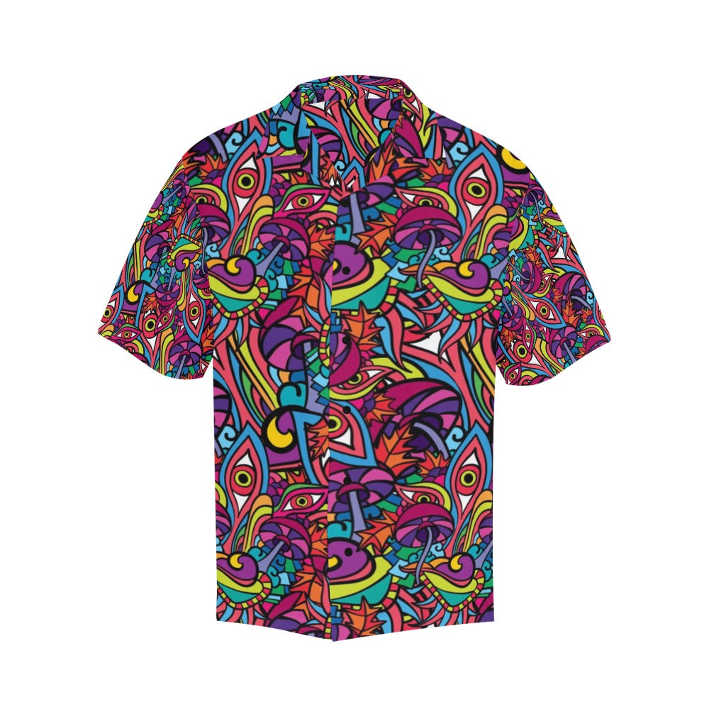 Trippy Print Design LKS302 Men's Hawaiian Shirt