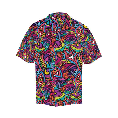 Trippy Print Design LKS302 Men's Hawaiian Shirt