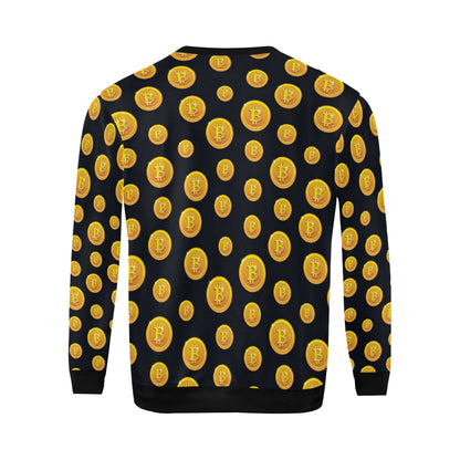 Bitcoin Pattern Print Design DO04 Men Long Sleeve Sweatshirt