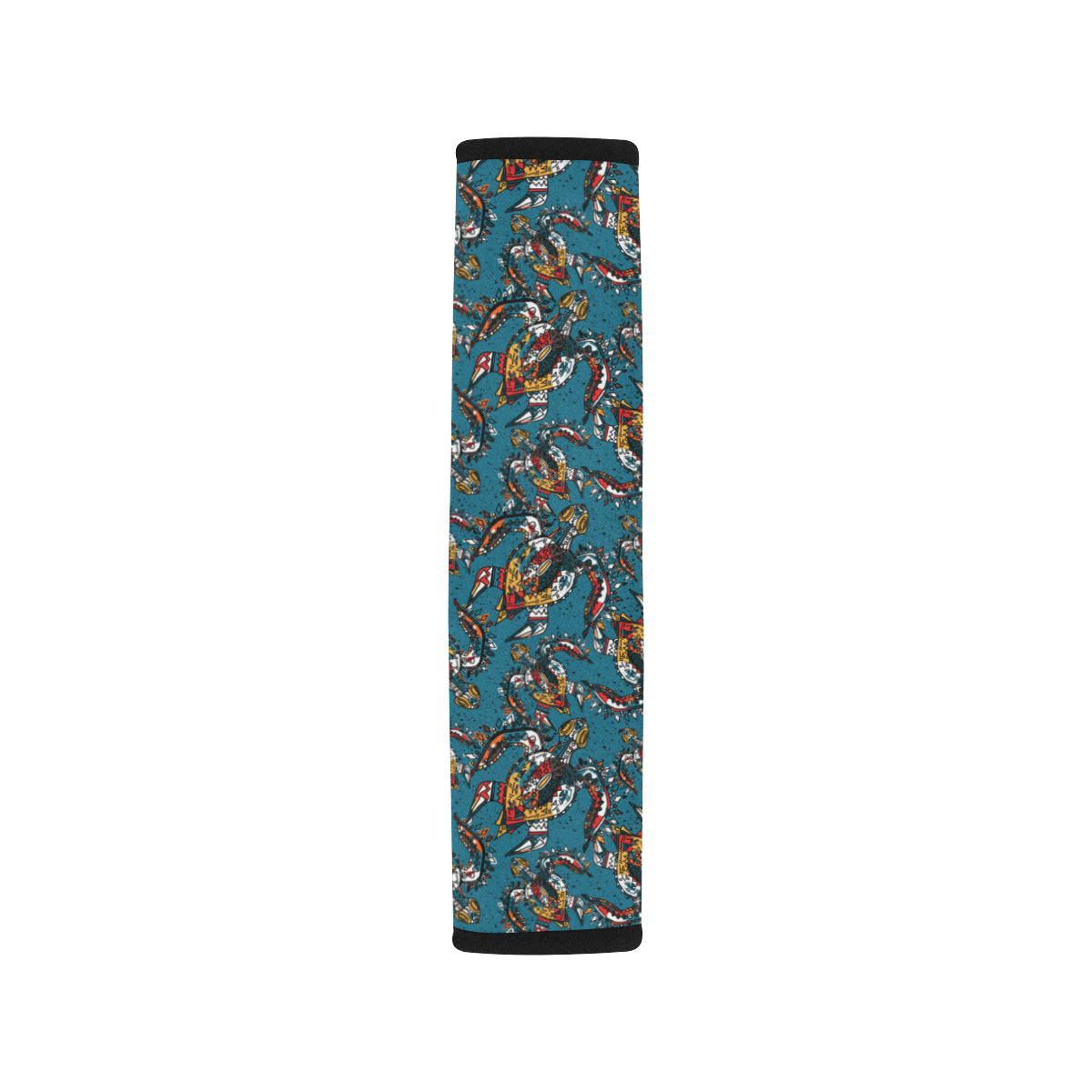 Sea Turtle Tribal Colorful Hand Drawn Car Seat Belt Cover