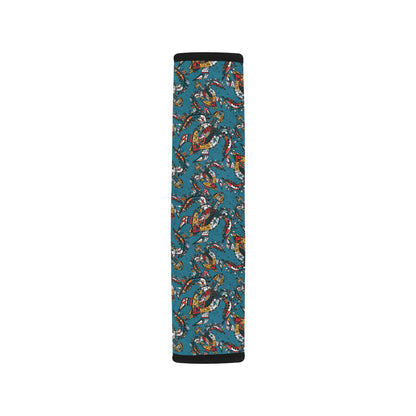 Sea Turtle Tribal Colorful Hand Drawn Car Seat Belt Cover