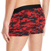 Camo Red Pattern Print Design 03 Men's Boxer Briefs