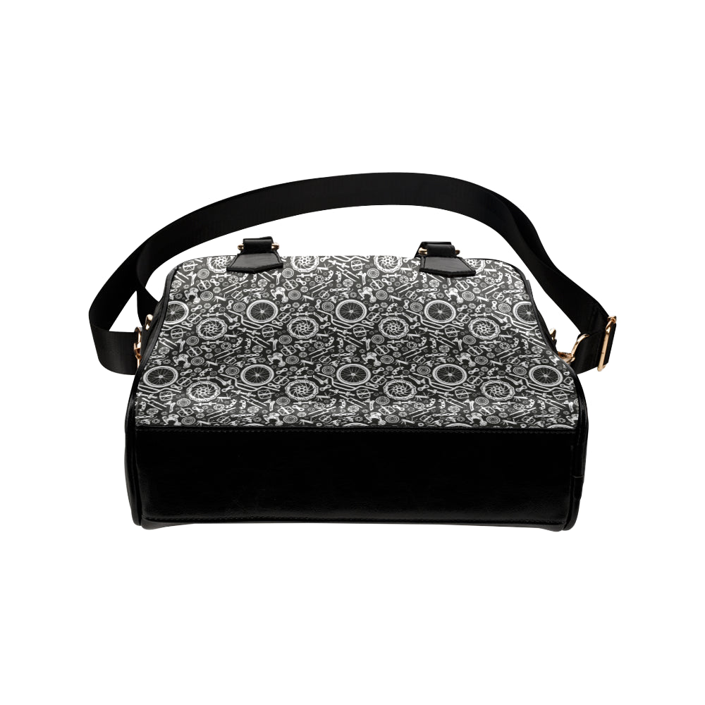 Bicycle Tools Pattern Print Design 02 Shoulder Handbag