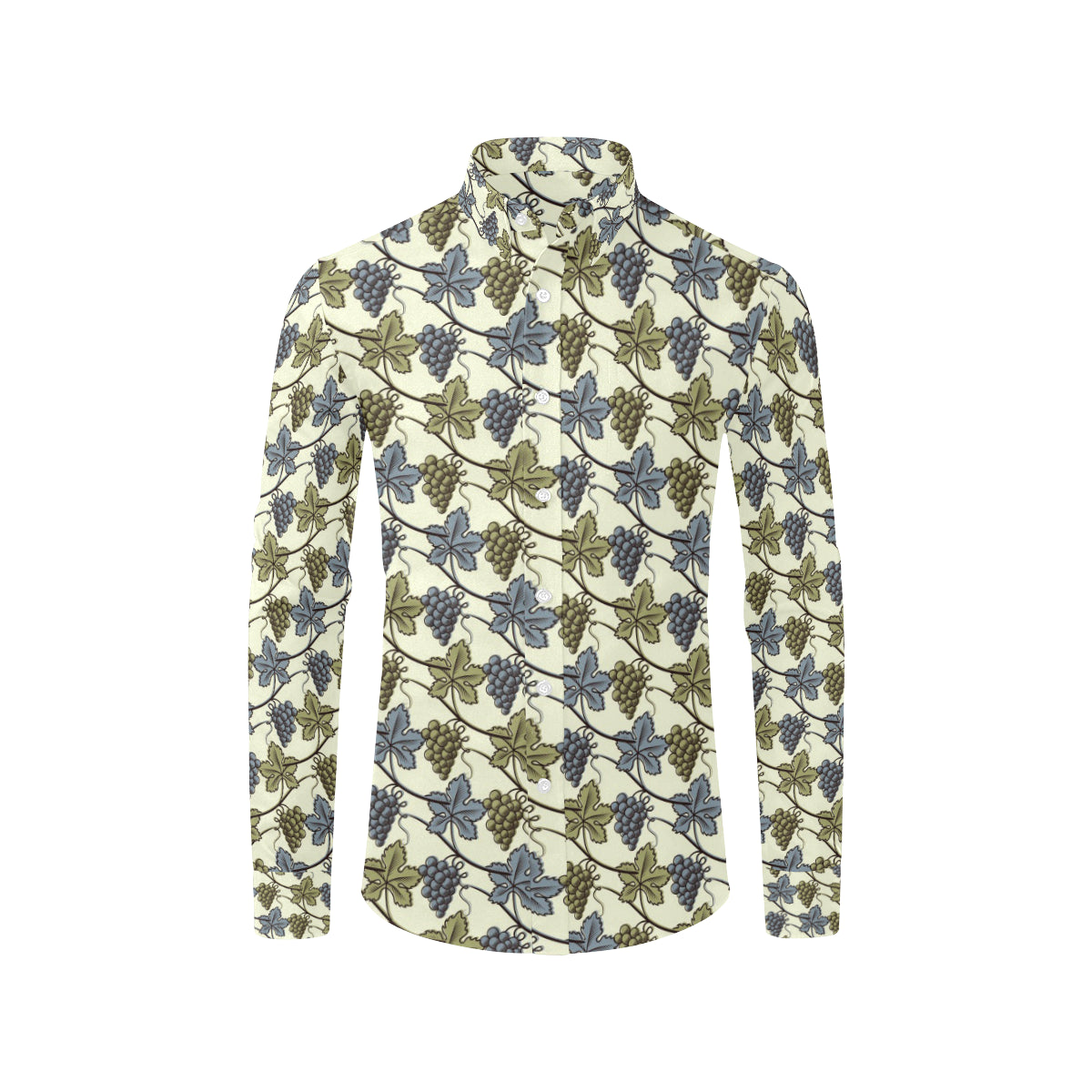Grape Pattern Print Design GP03 Men's Long Sleeve Shirt