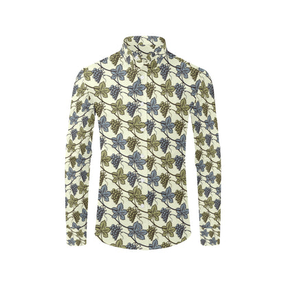 Grape Pattern Print Design GP03 Men's Long Sleeve Shirt