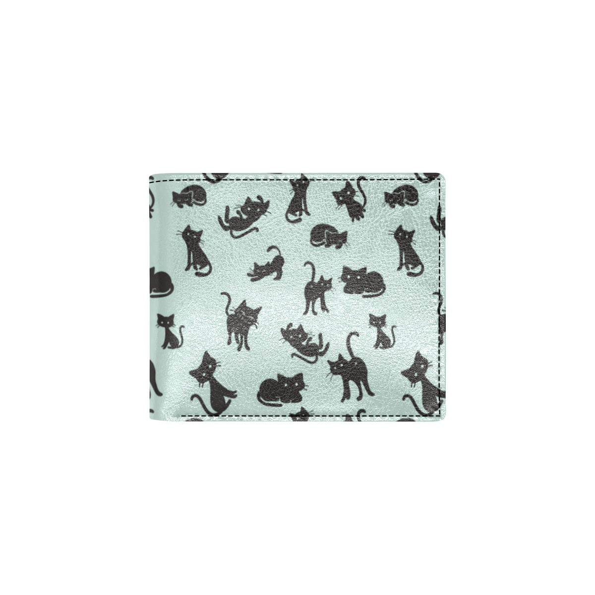 Black Cat Pattern Print Design 04 Men's ID Card Wallet