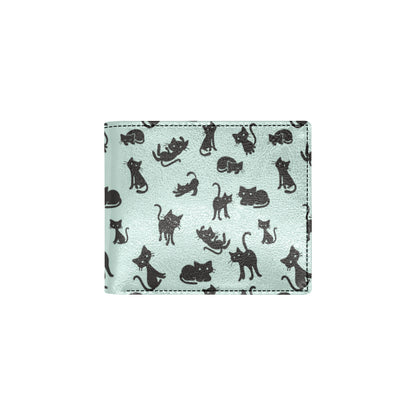 Black Cat Pattern Print Design 04 Men's ID Card Wallet