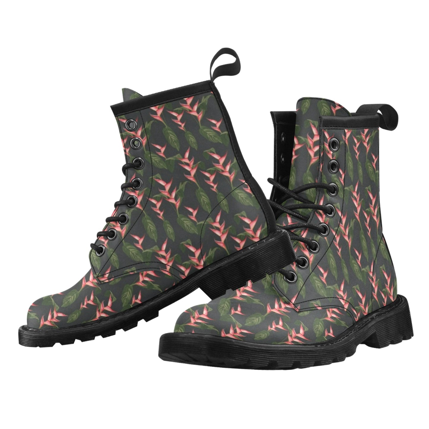 Heliconia Pattern Print Design HL07 Women's Boots