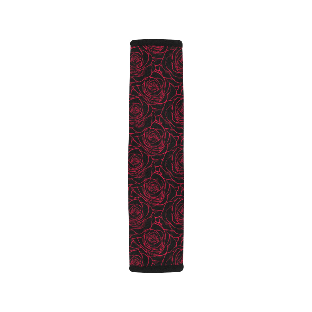 Red Rose Design Print Car Seat Belt Cover