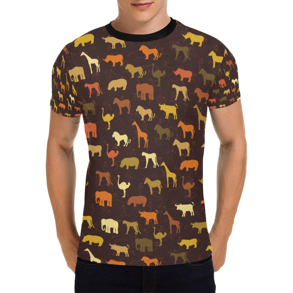 Safari Animal Print Design LKS301 Men's All Over Print T-shirt
