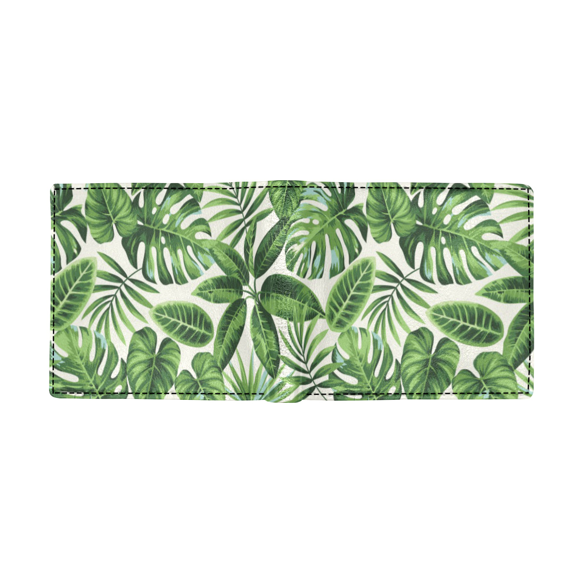 Tropical Flower Pattern Print Design TF013 Men's ID Card Wallet