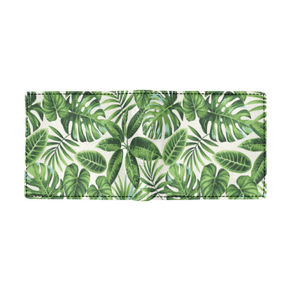 Tropical Flower Pattern Print Design TF013 Men's ID Card Wallet