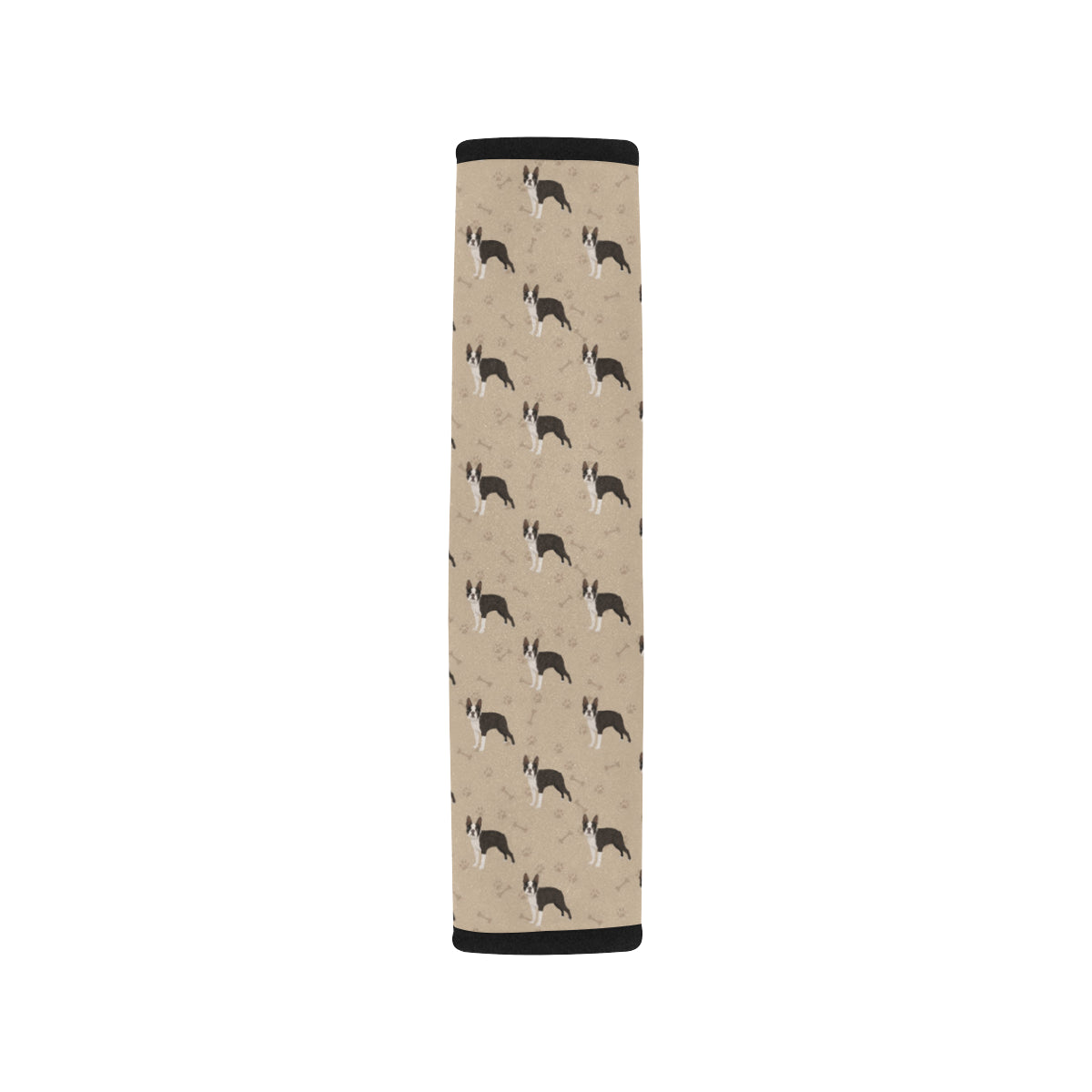 Boston Terrier Pattern Print Design 02 Car Seat Belt Cover