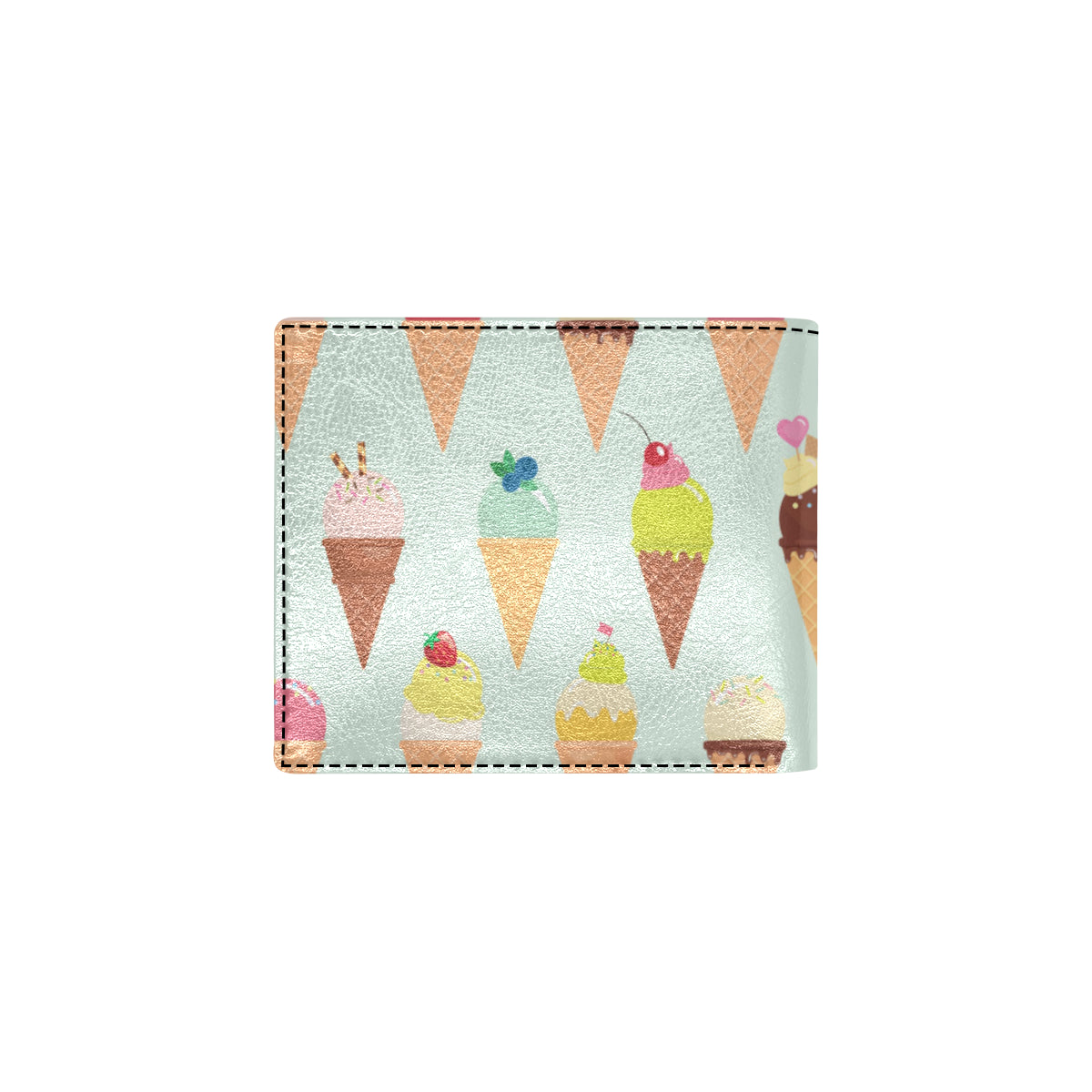 Ice Cream Pattern Print Design 03 Men's ID Card Wallet