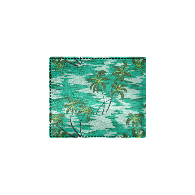 Palm Tree Pattern Print Design A01 Men's ID Card Wallet