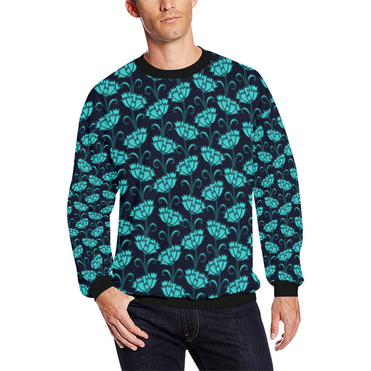 Carnations Pattern Print Design CN06 Men Long Sleeve Sweatshirt
