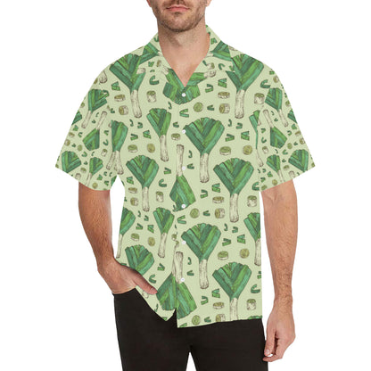 Leek Pattern Print Design 04 Men's Hawaiian Shirt