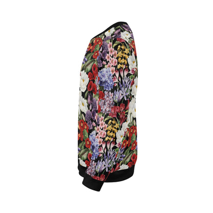 Summer Floral Pattern Print Design SF04 Men Long Sleeve Sweatshirt