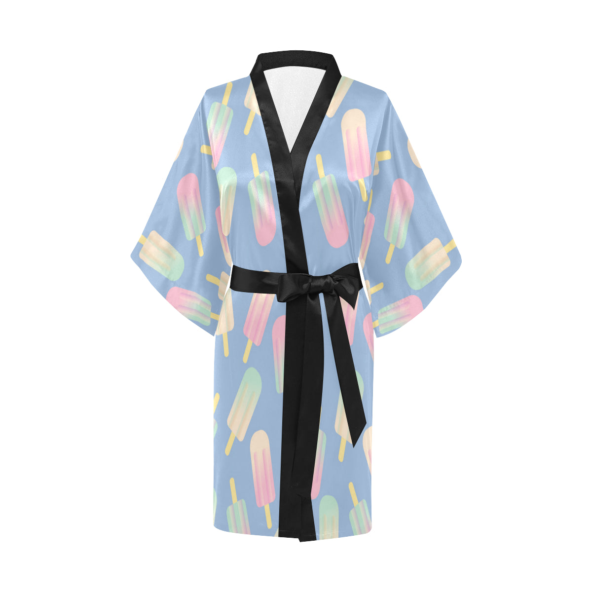 Ice Cream Pattern Print Design 05 Women's Short Kimono