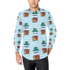 Accordion Mustache Pattern Print Design 01 Men's Long Sleeve Shirt