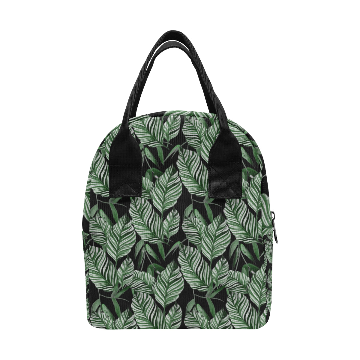 Palm Leaves Pattern Print Design PL09 Insulated Lunch Bag