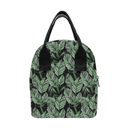 Palm Leaves Pattern Print Design PL09 Insulated Lunch Bag