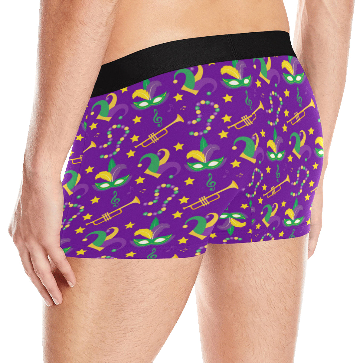 Mardi Gras Pattern Print Design 06 Men's Boxer Briefs
