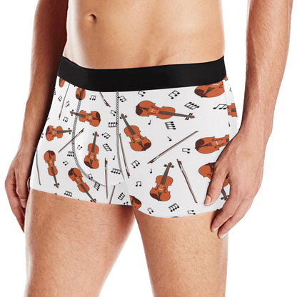 Violin Pattern Print Design 02 Men's Boxer Briefs