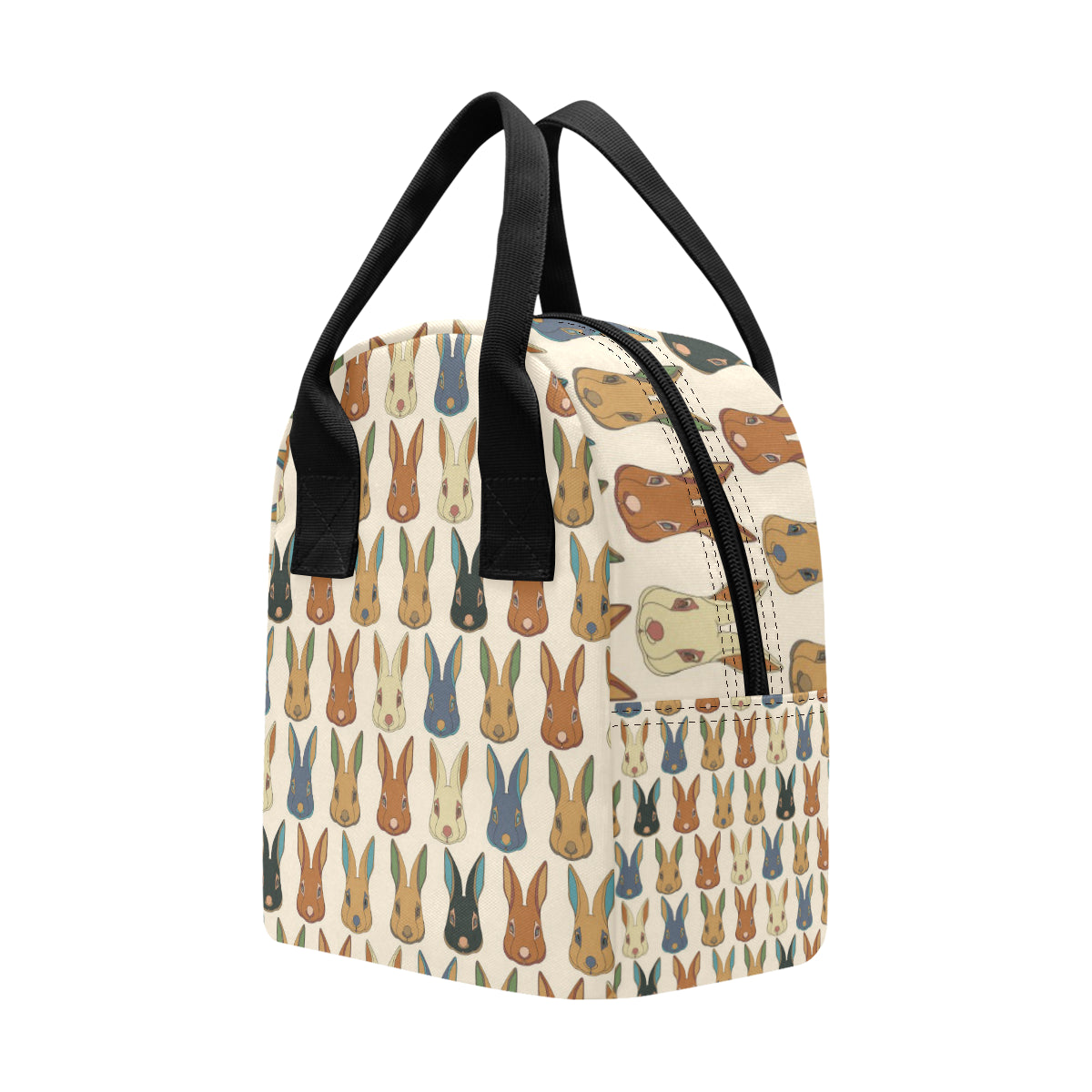 Rabbit Pattern Print Design RB04 Insulated Lunch Bag