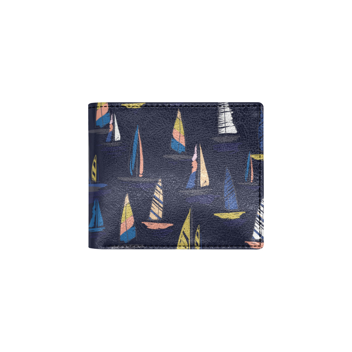 Sailing Ships Pattern Print Design A03 Men's ID Card Wallet