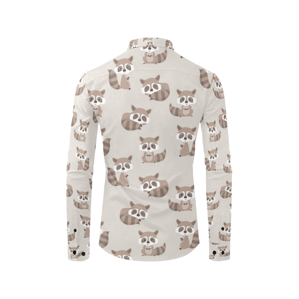 Raccoon Pattern Print Design A05 Men's Long Sleeve Shirt