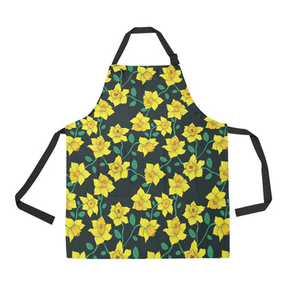 Daffodils Pattern Print Design DF03 Apron with Pocket