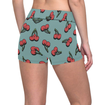 Cherry Pattern Print Design CH03 Yoga Shorts