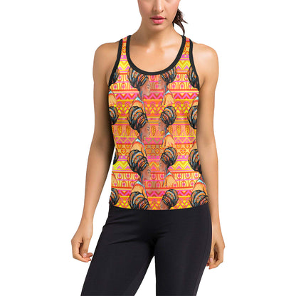African Girl Aztec Women's Racerback Tank Top