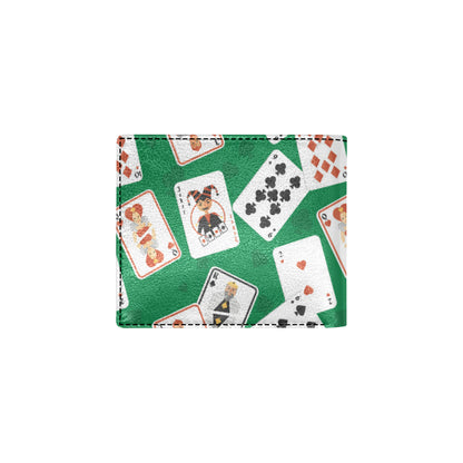 Poker Cards Pattern Print Design A03 Men's ID Card Wallet